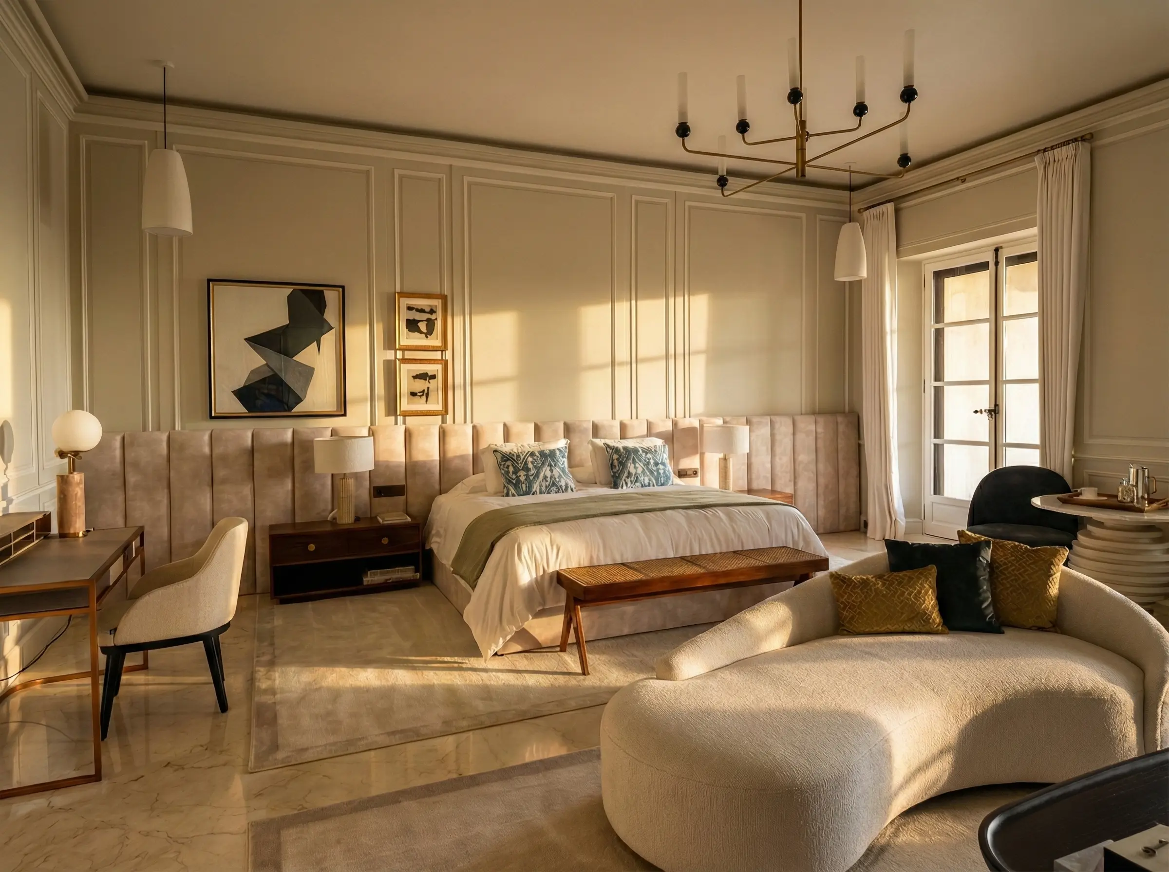 Dormitorio de invitados en la villa QSJ